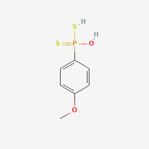 molecular formula C7H9O2PS2 B15416311 Phosphonodithioic acid, (4-methoxyphenyl)- CAS No. 169254-08-4