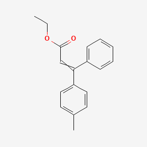 molecular formula C18H18O2 B15416350 Ethyl 3-(4-methylphenyl)-3-phenylprop-2-enoate CAS No. 126838-29-7