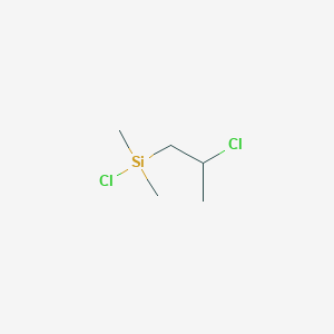 molecular formula C5H12Cl2Si B15416442 Silane, chloro(2-chloropropyl)dimethyl- CAS No. 132240-03-0