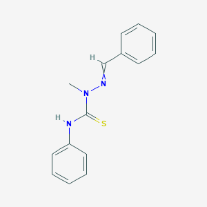 molecular formula C15H15N3S B15416484 Hydrazinecarbothioamide, 1-methyl-N-phenyl-2-(phenylmethylene)- CAS No. 137609-50-8