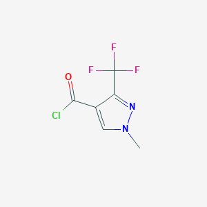 molecular formula C6H4ClF3N2O B154166 1-methyl-3-(trifluoromethyl)-1H-pyrazole-4-carbonyl chloride CAS No. 126674-98-4