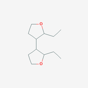 molecular formula C12H22O2 B15416627 2,2'-Diethyl-3,3'-bioxolane CAS No. 138610-20-5