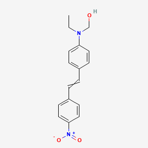 molecular formula C17H18N2O3 B15416632 (Ethyl{4-[2-(4-nitrophenyl)ethenyl]phenyl}amino)methanol CAS No. 138845-32-6