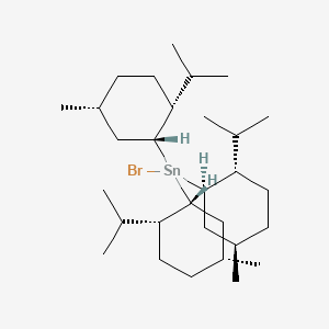 molecular formula C30H57BrSn B15416641 bromo-bis[(1R,2S,5R)-5-methyl-2-propan-2-ylcyclohexyl]-[(1R,2R,5R)-5-methyl-2-propan-2-ylcyclohexyl]stannane 