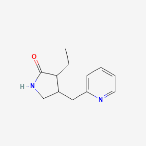 molecular formula C12H16N2O B15416705 3-Ethyl-4-[(pyridin-2-yl)methyl]pyrrolidin-2-one CAS No. 138659-93-5