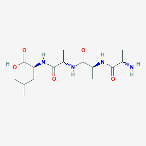 molecular formula C15H28N4O5 B15416746 L-Alanyl-L-alanyl-L-alanyl-L-leucine CAS No. 185130-81-8