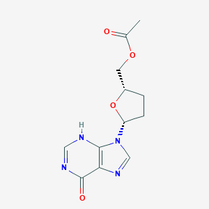 molecular formula C12H14N4O4 B154168 [(2S,5R)-5-(6-oxo-3H-purin-9-yl)oxolan-2-yl]methyl acetate CAS No. 130676-58-3