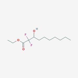 molecular formula C12H22F2O3 B15416817 Ethyl 2,2-difluoro-3-hydroxydecanoate CAS No. 179314-51-3