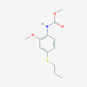 molecular formula C12H17NO3S B15416833 Methyl [2-methoxy-4-(propylsulfanyl)phenyl]carbamate CAS No. 136063-50-8