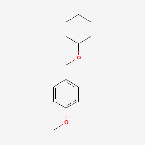 molecular formula C14H20O2 B15416963 Benzene, 1-[(cyclohexyloxy)methyl]-4-methoxy- CAS No. 156147-58-9