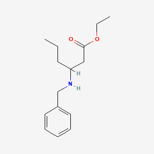 molecular formula C15H23NO2 B15417115 Ethyl 3-(benzylamino)hexanoate CAS No. 134455-46-2