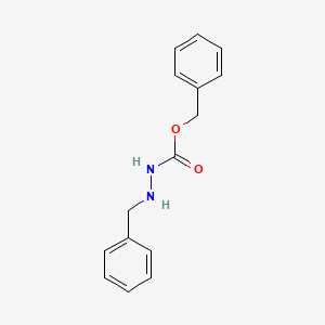 molecular formula C15H16N2O2 B15417125 Hydrazinecarboxylic acid, 2-(phenylmethyl)-, phenylmethyl ester CAS No. 135942-02-8