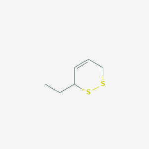 molecular formula C6H10S2 B15417283 3-Ethyl-1,2-dithi-4-ene CAS No. 126790-02-1
