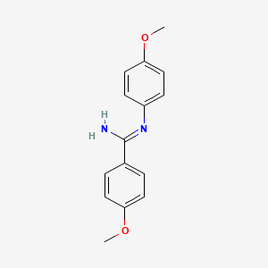 molecular formula C15H16N2O2 B15417314 Benzenecarboximidamide, 4-methoxy-N-(4-methoxyphenyl)- CAS No. 138240-22-9