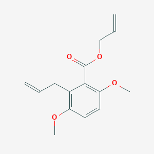 molecular formula C15H18O4 B15417318 Benzoic acid, 3,6-dimethoxy-2-(2-propenyl)-, 2-propenyl ester CAS No. 154051-48-6