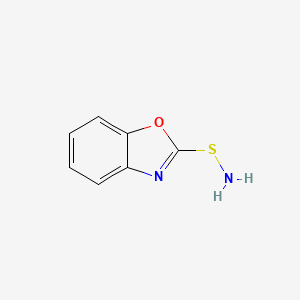 molecular formula C7H6N2OS B15417365 S-1,3-Benzoxazol-2-yl-(thiohydroxylamine) CAS No. 135274-92-9