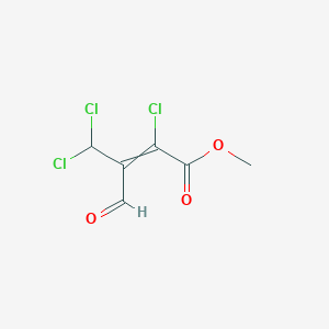 molecular formula C6H5Cl3O3 B15417440 Methyl 2,4,4-trichloro-3-formylbut-2-enoate CAS No. 132758-14-6
