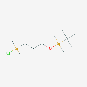 molecular formula C11H27ClOSi2 B15417450 Silane, chloro[3-[[(1,1-dimethylethyl)dimethylsilyl]oxy]propyl]dimethyl- CAS No. 153772-95-3