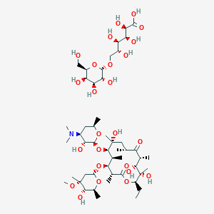 molecular formula C49H89NO25 B15417460 Erythromycin, 6-O-alpha-D-galactopyranosyl-D-gluconate (salt) CAS No. 129715-92-0