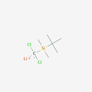 molecular formula C7H15Cl2LiSi B15417471 Lithium, [dichloro[(1,1-dimethylethyl)dimethylsilyl]methyl]- CAS No. 167413-25-4