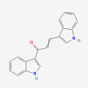 molecular formula C19H14N2O B15417475 2-Propen-1-one, 1,3-di-1H-indol-3-yl- CAS No. 169057-11-8