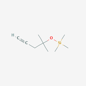 molecular formula C9H18OSi B15417478 Silane, [(1,1-dimethyl-3-butynyl)oxy]trimethyl- CAS No. 132789-33-4