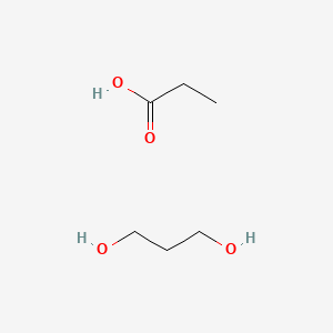 molecular formula C6H14O4 B15417486 Propane-1,3-diol;propanoic acid CAS No. 155299-59-5
