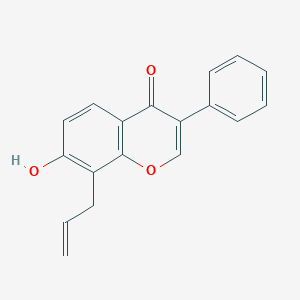 molecular formula C18H14O3 B15417534 7-Hydroxy-3-phenyl-8-(prop-2-en-1-yl)-4H-1-benzopyran-4-one CAS No. 121587-66-4
