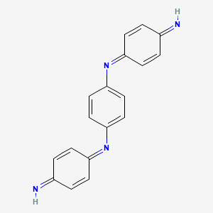 molecular formula C18H14N4 B15417539 N~1~,N~1'~-(1,4-Phenylene)di(cyclohexa-2,5-diene-1,4-diimine) CAS No. 137730-91-7