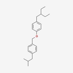 molecular formula C23H32O B15417573 Benzene, 1-(2-ethylbutyl)-4-((4-(2-methylpropyl)phenyl)methoxy)- CAS No. 125796-77-2