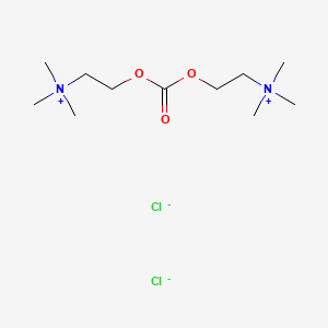 molecular formula C11H26Cl2N2O3 B15417645 Ethanaminium, 2,2'-[carbonylbis(oxy)]bis[N,N,N-trimethyl-, dichloride CAS No. 141281-52-9