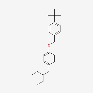 molecular formula C23H32O B15417656 Benzene, 1-(1,1-dimethylethyl)-4-((4-(2-ethylbutyl)phenoxy)methyl)- CAS No. 125796-74-9