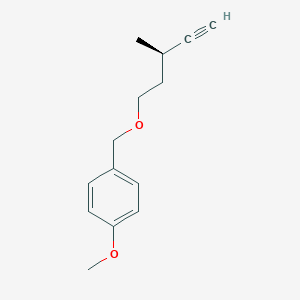 molecular formula C14H18O2 B15417657 Benzene, 1-methoxy-4-[[[(3R)-3-methyl-4-pentynyl]oxy]methyl]- CAS No. 158817-25-5