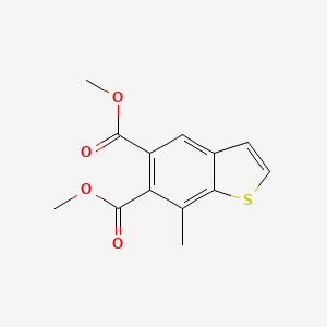 molecular formula C13H12O4S B15417798 Dimethyl 7-methyl-1-benzothiophene-5,6-dicarboxylate CAS No. 120571-69-9
