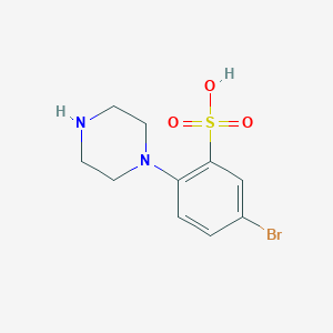 molecular formula C10H13BrN2O3S B15417834 Benzenesulfonic acid, 5-bromo-2-(1-piperazinyl)- CAS No. 133804-48-5