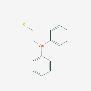 molecular formula C15H17AsS B15417906 Arsine, [2-(methylthio)ethyl]diphenyl- CAS No. 131291-87-7