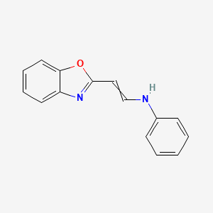 molecular formula C15H12N2O B15418041 N-[2-(1,3-Benzoxazol-2-yl)ethenyl]aniline CAS No. 137963-90-7