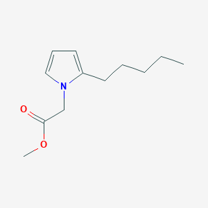 molecular formula C12H19NO2 B15418093 Methyl (2-pentyl-1H-pyrrol-1-yl)acetate CAS No. 153396-68-0
