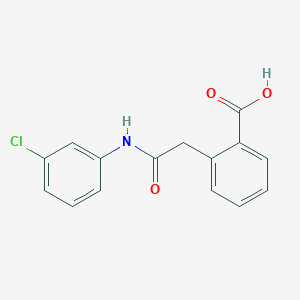molecular formula C15H12ClNO3 B15418097 Benzoic acid, 2-[2-[(3-chlorophenyl)amino]-2-oxoethyl]- CAS No. 137840-07-4