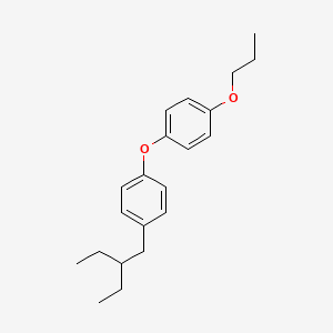 molecular formula C21H28O2 B15418120 Benzene, 1-(4-(2-ethylbutyl)phenoxy)-4-propoxy- CAS No. 125796-65-8