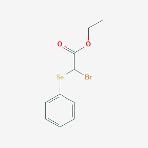 molecular formula C10H11BrO2Se B15418138 Acetic acid, bromo(phenylseleno)-, ethyl ester CAS No. 138100-77-3