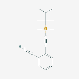 molecular formula C18H24Si B15418182 Silane, [(2-ethynylphenyl)ethynyl]dimethyl(1,1,2-trimethylpropyl)- CAS No. 144192-95-0
