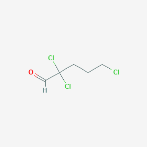molecular formula C5H7Cl3O B15418283 Pentanal, 2,2,5-trichloro- CAS No. 119450-49-6