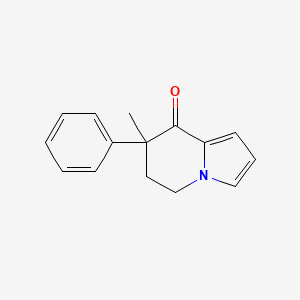 molecular formula C15H15NO B15418304 7-Methyl-7-phenyl-6,7-dihydroindolizin-8(5H)-one CAS No. 141401-88-9