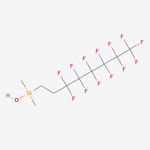 molecular formula C10H11F13OSi B15418327 Silanol, dimethyl(3,3,4,4,5,5,6,6,7,7,8,8,8-tridecafluorooctyl)- CAS No. 124617-22-7
