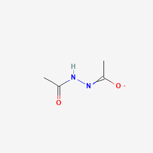 molecular formula C4H7N2O2- B15418456 N-acetylethanehydrazonate CAS No. 135257-91-9