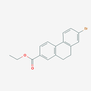 molecular formula C17H15BrO2 B15418465 Ethyl 7-bromo-9,10-dihydrophenanthrene-2-carboxylate CAS No. 133208-13-6