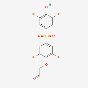 molecular formula C15H10Br4O4S B15418521 Phenol, 2,6-dibromo-4-[[3,5-dibromo-4-(2-propenyloxy)phenyl]sulfonyl]- CAS No. 122438-83-9