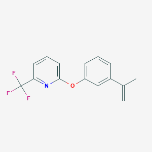 molecular formula C15H12F3NO B15418623 2-[3-(Prop-1-en-2-yl)phenoxy]-6-(trifluoromethyl)pyridine CAS No. 128380-36-9