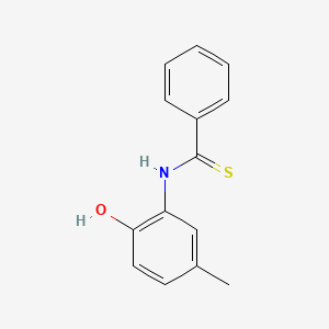 molecular formula C14H13NOS B15418699 N-(2-Hydroxy-5-methylphenyl)benzenecarbothioamide CAS No. 122351-80-8